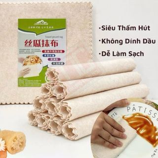 SET 10C Khăn Lau Xơ Mướp Siêu Thấm Hút