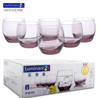 BỘ 6 LY THỦY TINH 320ML LUMINARC SAITO ICE PINK J5386