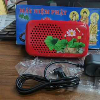 Máy niệm Phật 15  bài hình hoa sen kèm bộ sạc