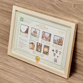 Khung Hình 20x30cm Treo Tường Khung Tranh Trang Trí -Măt Nhựa Mica trong suốt, An toàn