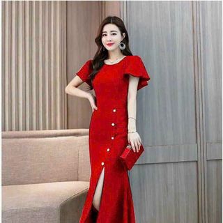 Đầm đuôi cá tay cánh tiên thiết kế sang trọng hàng cao cấp