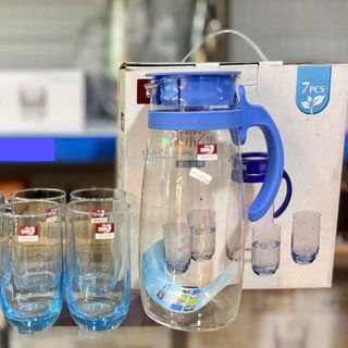 BỘ BÌNH THỦY TINH KÈM 6 LY DELI QUÀ TẶNG