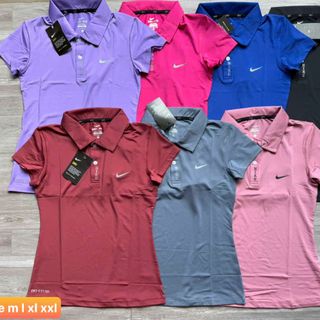 Áo cổ nữ nik Chất liệu: thun poly Size: M.L.XL.XXL Ri: 2222 Tách nửa ri được