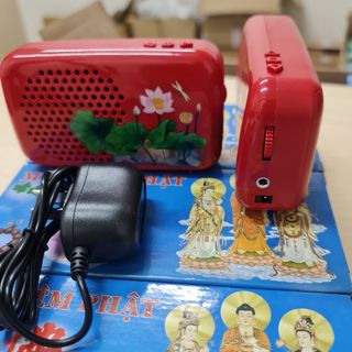 Máy niệm Phật 15  bài hình hoa sen kèm bộ sạc