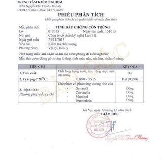 Tinh Dầu Chống Côn Trùng Lam Hà Anti-Insects Oil (100ml)
