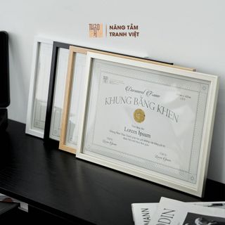Khung Bằng Khen A3, 30x42cm, Khung Ảnh Mặt Mica Trong Suốt - Thảo Tranh