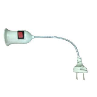 Đui đèn kèm phích cắm, đui đèn e27 thiết kế nhỏ gọn có lò xo uốn cong, xoay 360 độ
