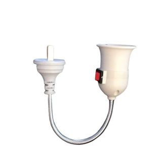 Đui đèn kèm phích cắm, đui đèn e27 thiết kế nhỏ gọn có lò xo uốn cong, xoay 360 độ