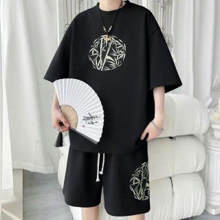Đồ Bộ Thể Thao In Hình Khóm Tre Chất Liệu Da Cá Co Giãn Dày Mịn Thoáng Mát