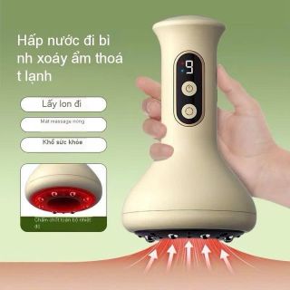 Máy Massage Giác Hơi Cạo Gió Cầm Tay , Matxa Chườm Nóng Hồng Ngoại