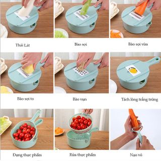 Dụng Cụ Bào Rau Củ Quả 12 Món Đa Năng