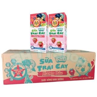 Sữa Kun hương vị Dâu thùng 48 hộp to × 180ml