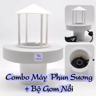 Combo Máy phun sương tạo khói + Bộ gom nước nổi cao cấp cho thác nước non bộ trang trí non bộ bể cá