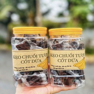 KẸO CHUỐI TƯƠI CỐT DỪA – NGON NGẬY, KHÔNG NGÁN 500G - WINNIE HOUSE