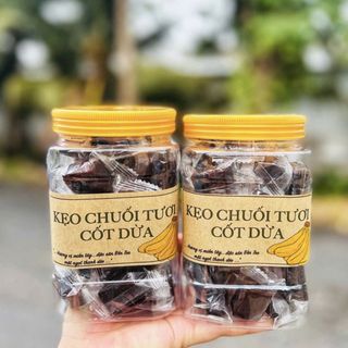 KẸO CHUỐI TƯƠI CỐT DỪA – NGON NGẬY, KHÔNG NGÁN 500G - WINNIE HOUSE