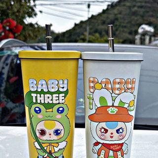 Ly giữ nhiệt Babythree 750ml inox 304 kèm ống hút inox