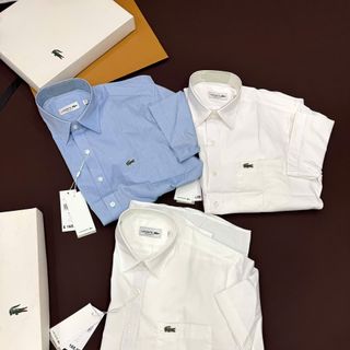 Sơ mi ngắn tay nam. Chất cotton , dòng nhà máy dư xịn. 2 loại trắng,Oxford và sọc nhuyển chìm