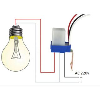 Công tắc cảm biến ánh sáng tự động bật tắt bóng đèn ngoài trời thông minh giúp tiết kiệm điện AS10-12V-10A