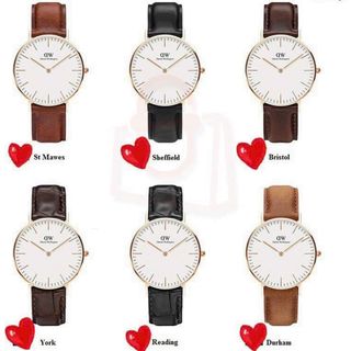 ĐỒNG HỒ NAM NỮ CAO CẤP DANIEL W CLASSIC DÂY DA MẶT TRÒN