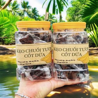 KẸO CHUỐI TƯƠI CỐT DỪA – NGON NGẬY, KHÔNG NGÁN 500G - WINNIE HOUSE