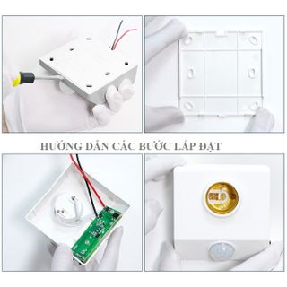 Đui đèn cảm biến chuyển động hồng ngoại cảm ứng cơ thể con người chất liệu PC cao cấp thích hợp với mọi loại đèn E27