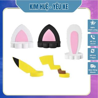 Bộ 2 Miếng Dán Tai Mèo , Tai Thỏ Dễ Thương Trang Trí Nóc Xe Ô Tô / Xe Máy / Xe Tải