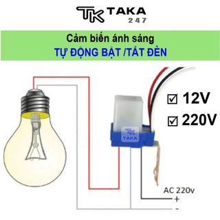 Công tắc cảm biến ánh sáng tự động bật tắt bóng đèn ngoài trời thông minh giúp tiết kiệm điện AS10 AC220V-10A