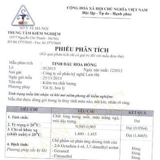 Tinh Dầu Hoa Hồng Lam Hà Rose Oil (10ml)