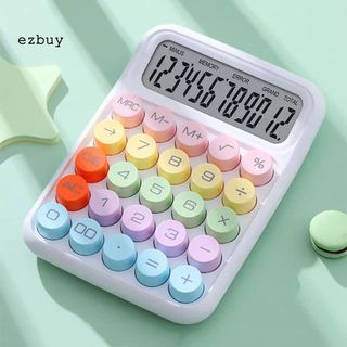 Máy Tính 12 Chữ Số Cỡ Lớn Màu Sắc Xinh Xắn