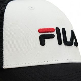Mũ lưỡi trai Fila Trắng Mix Đen Lưới