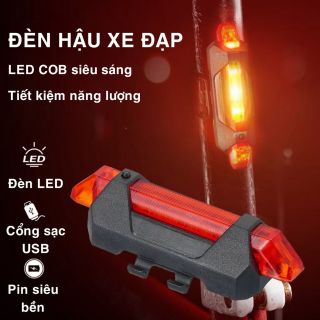 Đèn Hậu LED Siêu Sáng Đi Xe Đạp Đèn Sau Xe Đạp