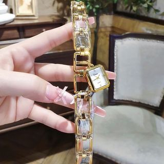 ĐỒNG HỒ NỮ CHÍNH HÃNG MỚI NHẤT DIMINI DÂY LẮC MẶT VUÔNG CHARM