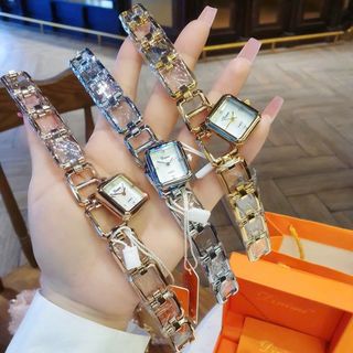 ĐỒNG HỒ NỮ CHÍNH HÃNG MỚI NHẤT DIMINI DÂY LẮC MẶT VUÔNG CHARM