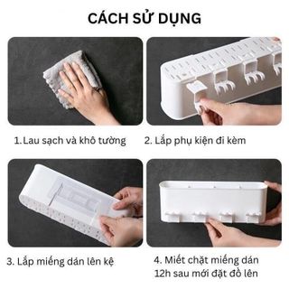 KỆ ĐỰNG KEM ĐÁNH RĂNG KÈM 4 LY