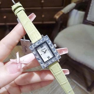 ĐỒNG HỒ NỮ CHÍNH HÃNG MỚI NHẤT SCOTIE DÂY DA MẶT CHỮ NHẬT
