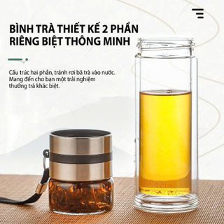 BÌNH THỦY TINH LỌC TRÀ 2 LỚP 450ML