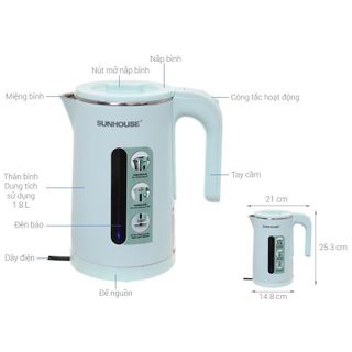 ẤM SIÊU TỐC SUNHOUSE SHD 1351 1.8L