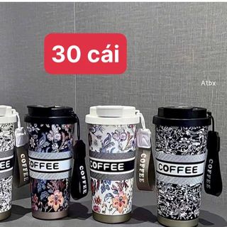 Bình cafe hoạ tiết giữ nhiệt giá sỉ