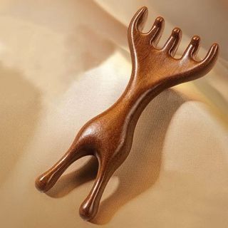 Dụng Cụ Massage Gỗ Đàn Hương Có Đầu Ấn Huyệt Và Dầu 5 Răng Massage Số Lượng 1 Chiếc