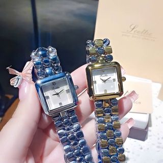 ĐỒNG HỒ NỮ CHÍNH HÃNG SCOTIE DÂY LẮC BI MẶT VUÔNG FULLBOX