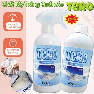 Dung Dịch Tẩy Trắng Tẩy Mốc Quần Áo TERO Chính Hãng 500ml Công Nghệ Sinh Học An Toàn Da Tay, Không Phai Màu Vải