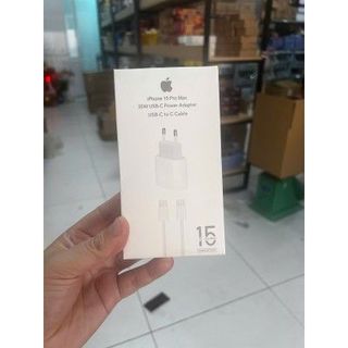 Bộ sạc iphone 15 promax cổng typec ra typec 35w - vỏ trắng chui tròn RẺ