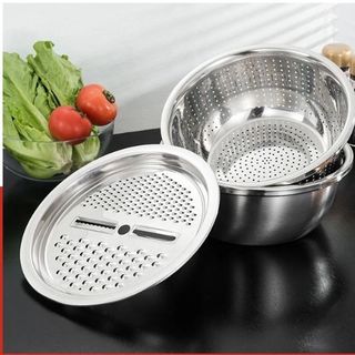 BỘ THAU RỔ BÀO INOX 3 MÓN