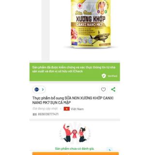 SỮA NON XƯƠNG KHỚP CANXI NANO MK7 SỤN CÁ MẬP GIÚP TĂNG HẤP THU, TĂNG SỨC KHỎE, NÂNG CAO ĐỀ KHÁNG HỘP 900G-MINH CHUNG