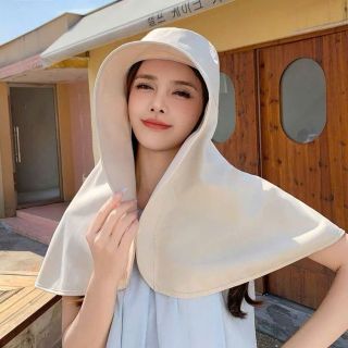 Mũ che nắng toàn mặt với vành rộng cho phụ nữ, có bảo vệ cổ, chống tia UV