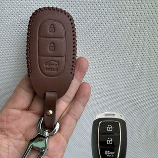 Bao da chìa khóa xe ô tô hyundai Accent 4 nút