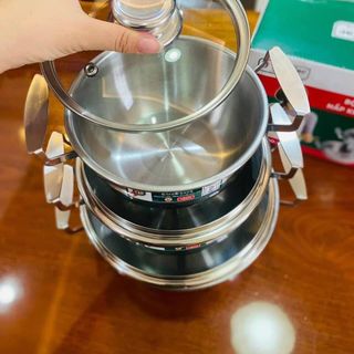 Bộ 3 nồi nắp kính TITHAFAC 16-18-22
