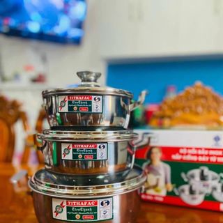 Bộ 3 nồi nắp kính TITHAFAC 16-18-22