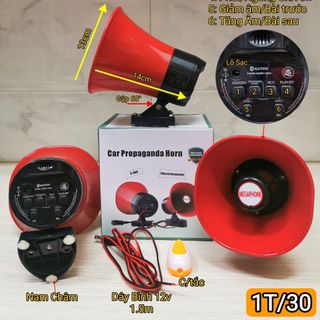 LOA PHÓNG THANH DÙNG BÌNH ẮC QUY 916B KÈM PHỤ KIỆN
