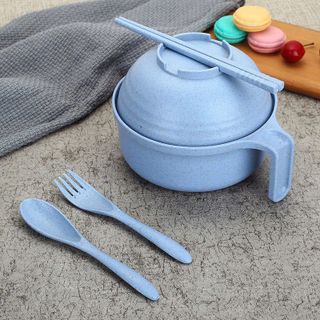 Ca Mì Lúa Mạch Có Nắp Kèm Đũa, Muỗng, Nĩa